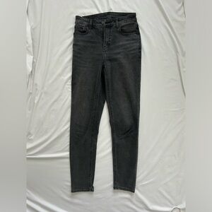American Eagle mom jean stretch, washed dark grey/black color